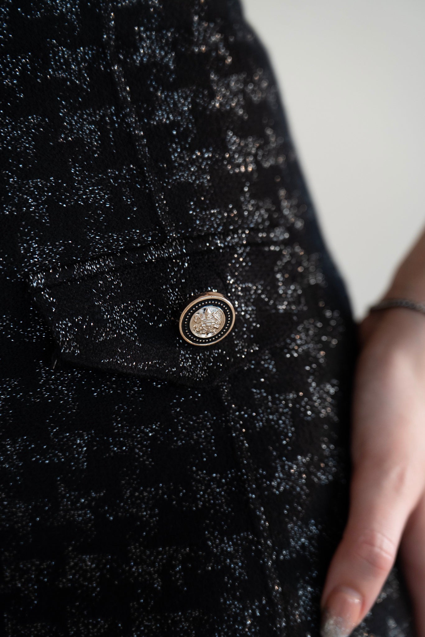 Black Tweed Mini Skirt