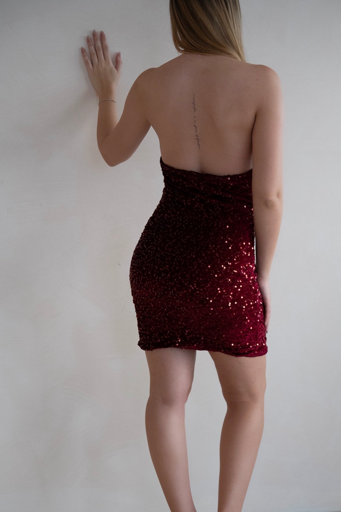 Rochie Stardust Glow – Roșu