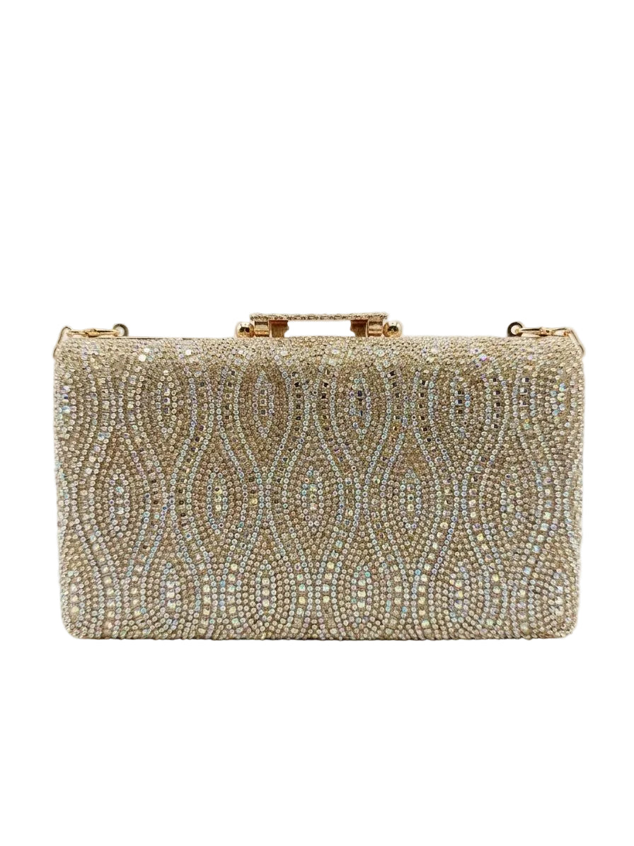 Geantă de Ocazie Imperial cu Strass - Auriu