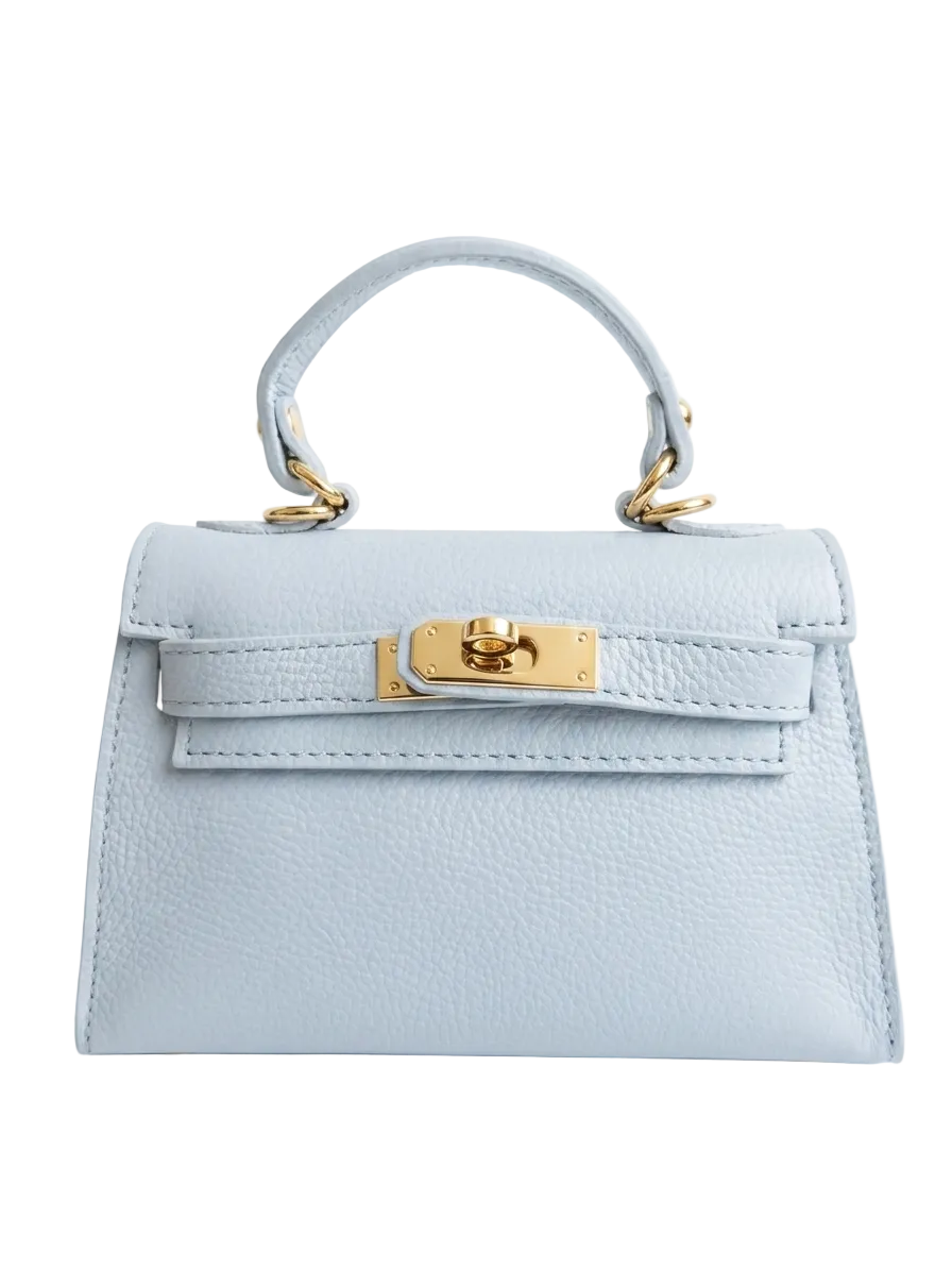 Poșetă Amelia - Turcoaz, Piele Naturală, Made in Italy