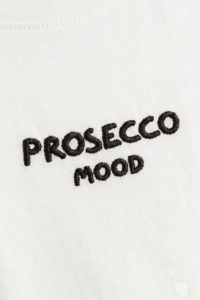Tricou din Bumbac Prosecco Mood - Scris Negeu Made in Italy