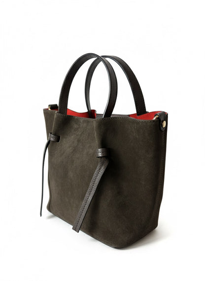 Geantă Tote Suede - Maro