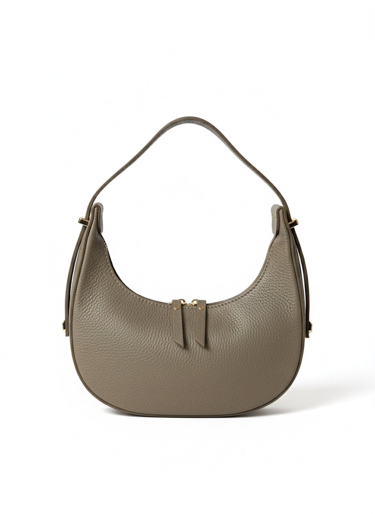 Poșetă din Piele Naturală Luna Made in Italy - Taupe