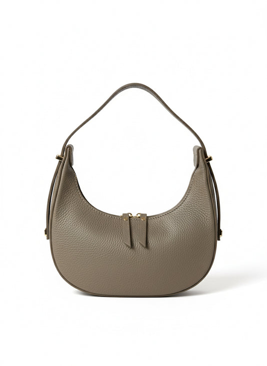 Poșetă din Piele Naturală Luna Made in Italy - Taupe