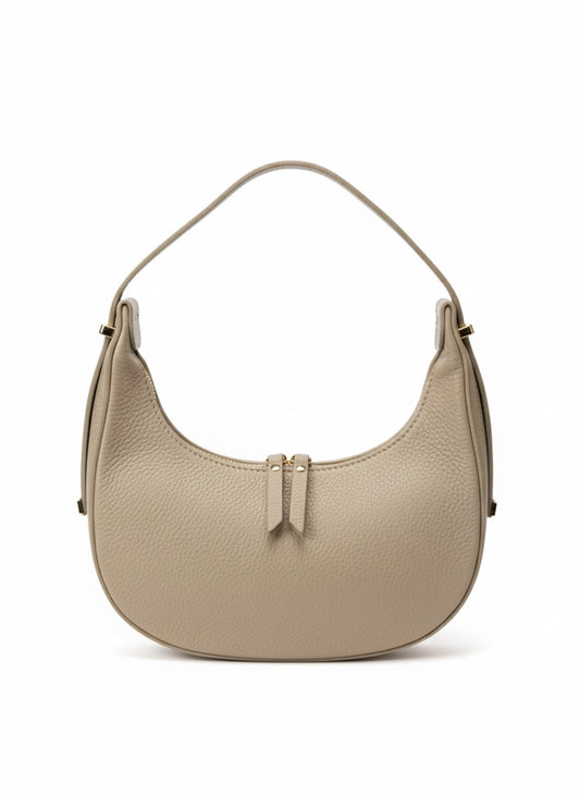 Poșetă din Piele Naturală Luna Made in Italy - Beige