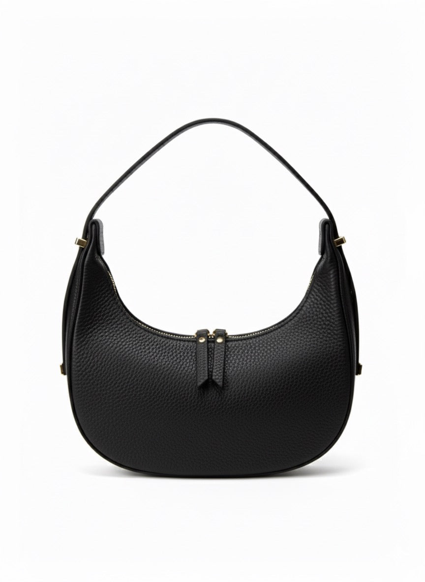 Poșetă din Piele Naturală Luna Made in Italy - Negru