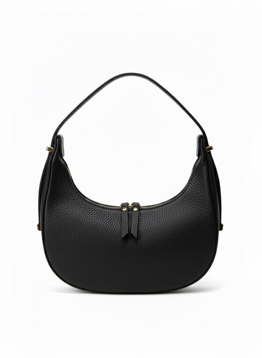 Poșetă din Piele Naturală Luna Made in Italy - Negru