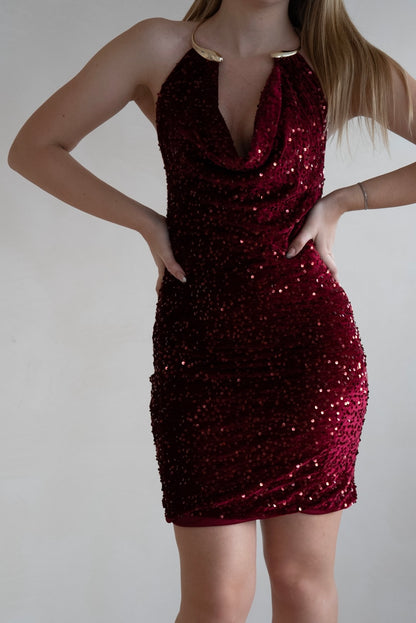 Stardust Glow Dress - Red