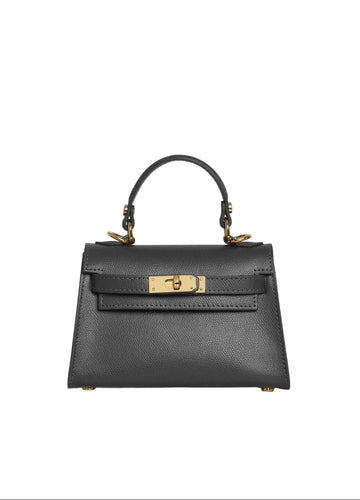 Poșetă Amelia - Negru, Piele Naturală, Made in Italy