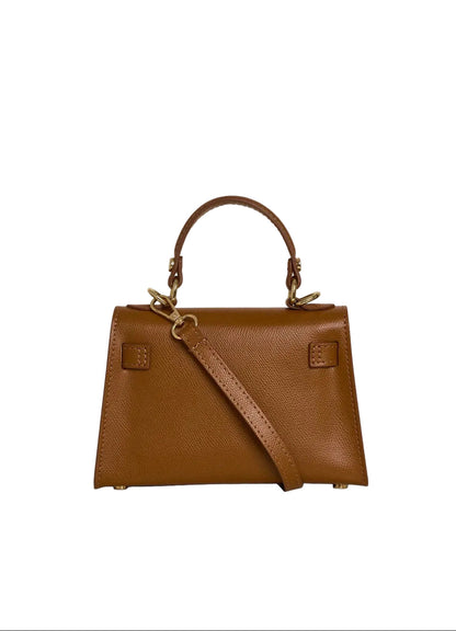 Poșetă Amelia - Camel, Piele Naturală, Made in Italy