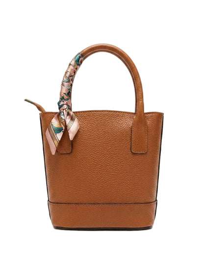 Poșetă din Piele Naturală Cleo Maro Made in Italy